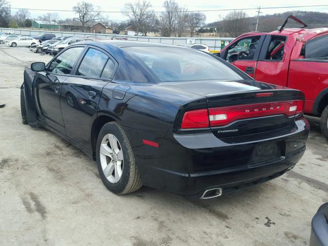 2C3CDXBGXEH366463 - 2014 DODGE CHARGER SE BLACK photo 3