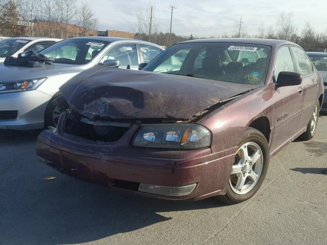 2G1WH52K349365727 - 2004 CHEVROLET IMPALA LS MAROON photo 2