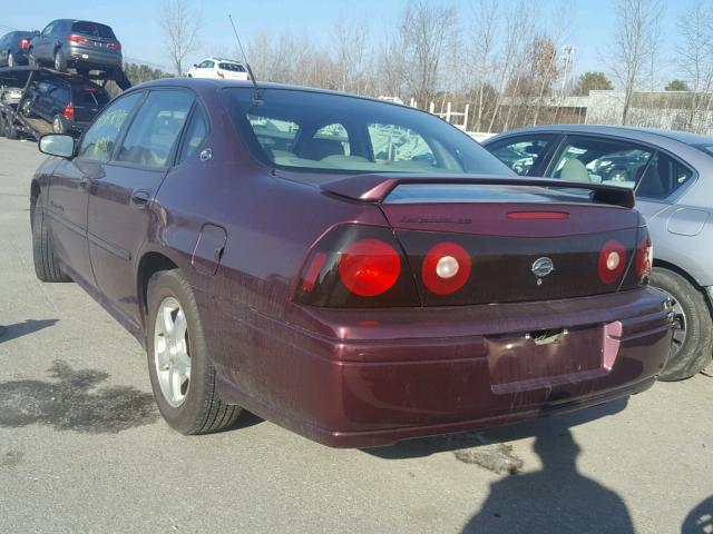 2G1WH52K349365727 - 2004 CHEVROLET IMPALA LS MAROON photo 3