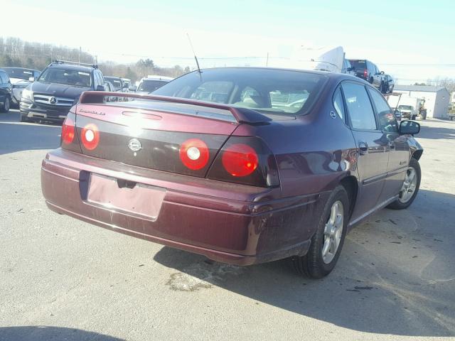 2G1WH52K349365727 - 2004 CHEVROLET IMPALA LS MAROON photo 4