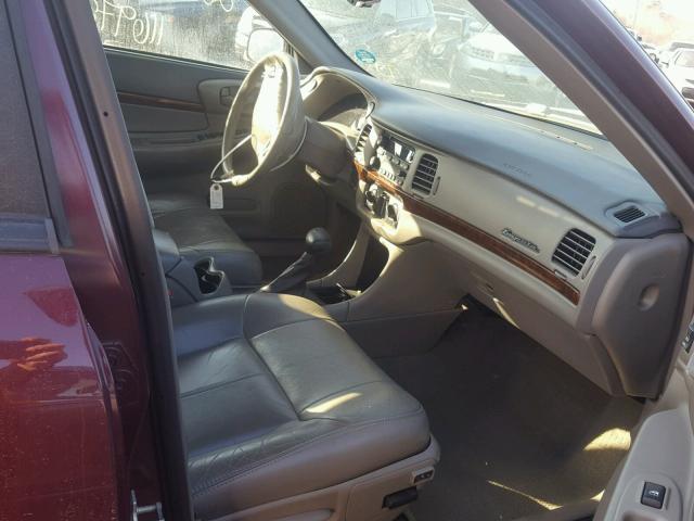 2G1WH52K349365727 - 2004 CHEVROLET IMPALA LS MAROON photo 5