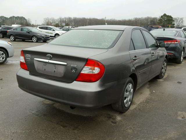 4T1BE32K63U652088 - 2003 TOYOTA CAMRY LE CHARCOAL photo 4