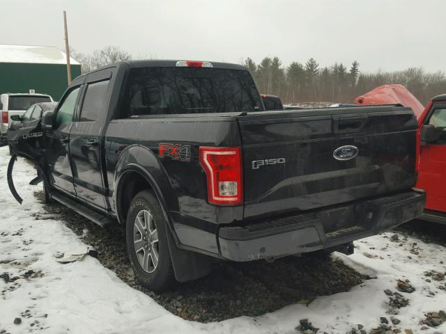 1FTEW1EG2GFB06537 - 2016 FORD F150 SUPER BLACK photo 3