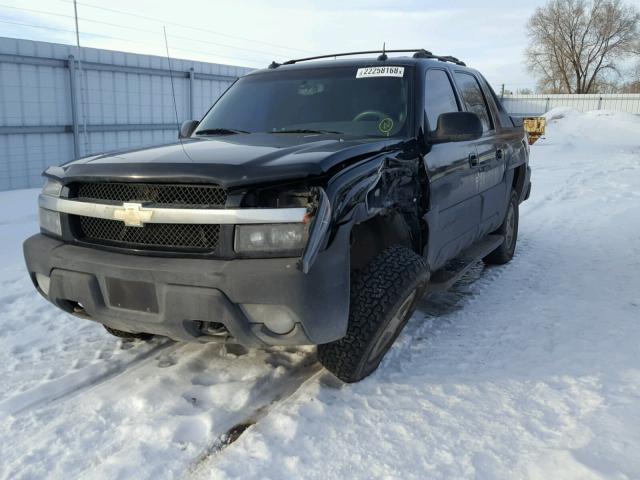 3GNEK13T53G267010 - 2003 CHEVROLET AVALANCHE BLACK photo 2