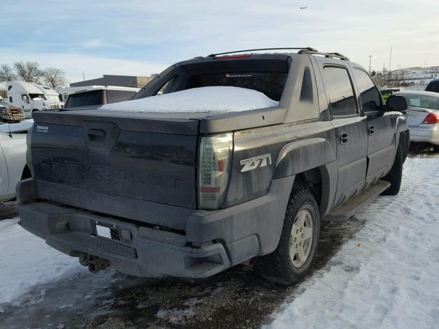 3GNEK13T53G267010 - 2003 CHEVROLET AVALANCHE BLACK photo 4