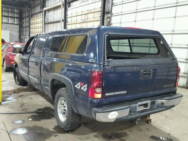 1GCGK13U45F830000 - 2005 CHEVROLET SILVERADO BLUE photo 3