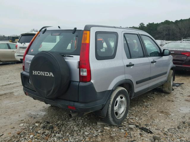 JHLRD68424C023423 - 2004 HONDA CR-V LX SILVER photo 4