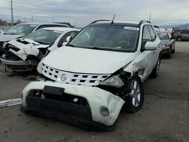 JN8AZ08W23W217431 - 2003 NISSAN MURANO SL WHITE photo 2