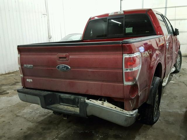 1FTFW1ETXCFC35556 - 2012 FORD F150 SUPER BURGUNDY photo 4