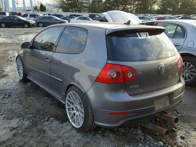 WVWKC71K58W019810 - 2008 VOLKSWAGEN R32 GRAY photo 3