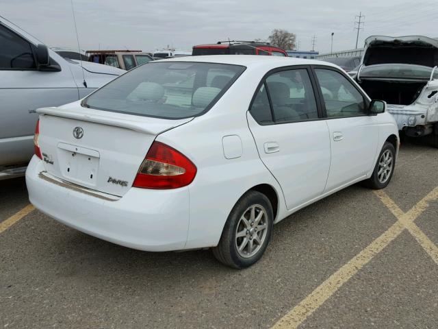 JT2BK18U220069834 - 2002 TOYOTA PRIUS WHITE photo 4