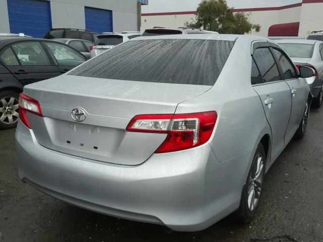 4T4BF1FK1CR256247 - 2012 TOYOTA CAMRY BASE SILVER photo 4