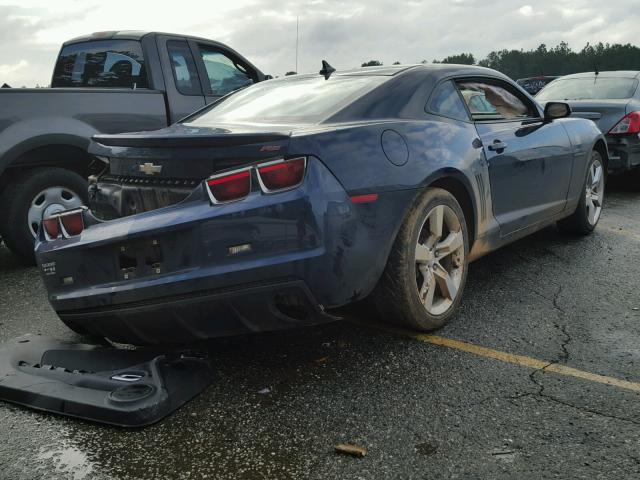 2G1FC1EV2A9167388 - 2010 CHEVROLET CAMARO LT BLUE photo 4