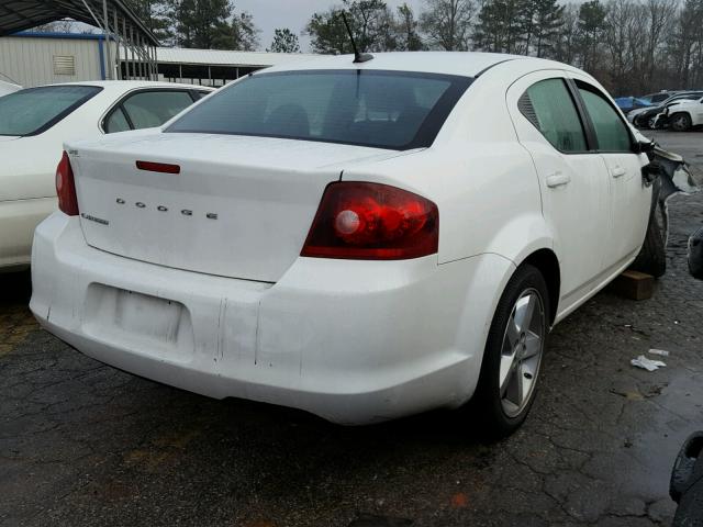 1C3CDZAB5DN632639 - 2013 DODGE AVENGER SE WHITE photo 4