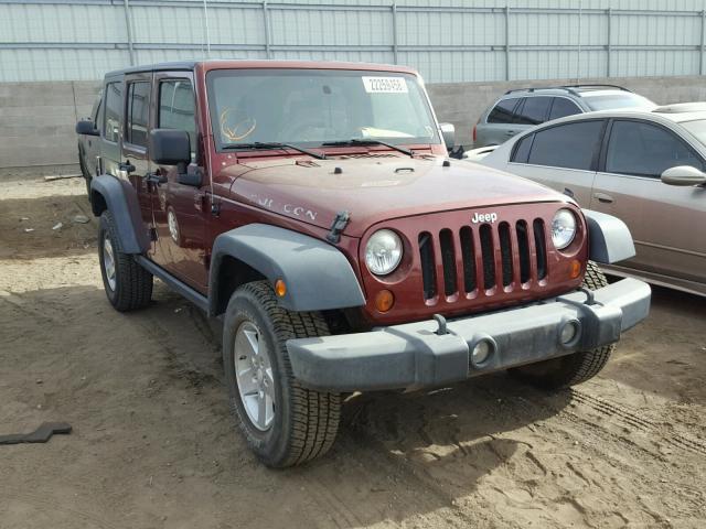 1J4GA69138L654540 - 2008 JEEP WRANGLER U BURGUNDY photo 1