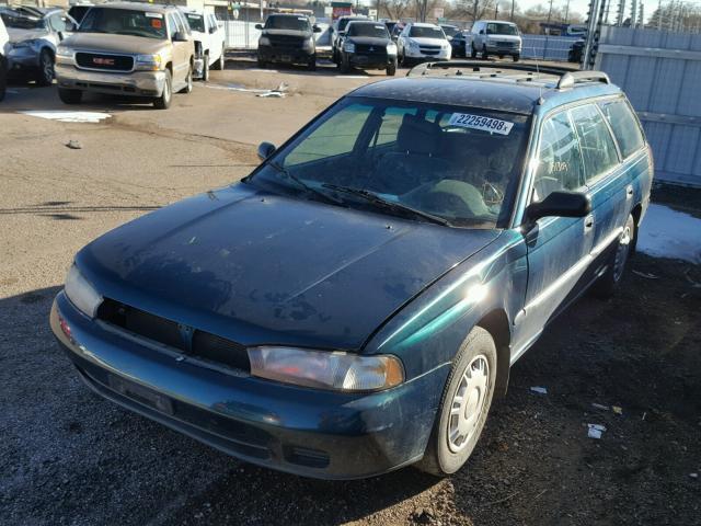 4S3BK4359T6307895 - 1996 SUBARU LEGACY L GREEN photo 2