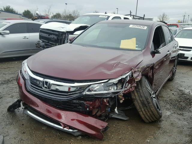 1HGCR2F59HA308308 - 2017 HONDA ACCORD SPO MAROON photo 2