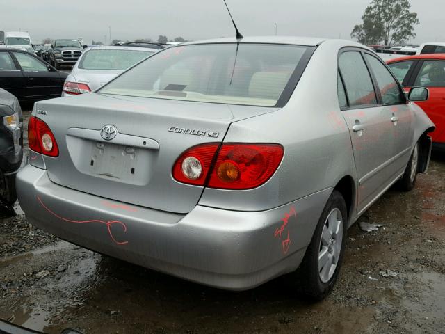 1NXBR38E34Z231730 - 2004 TOYOTA COROLLA CE SILVER photo 4