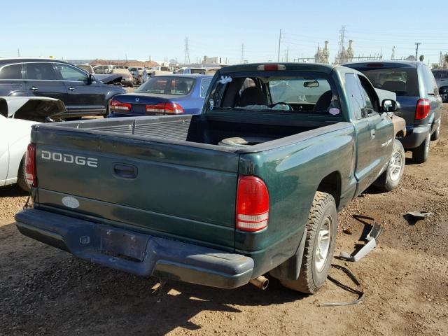 1B7GL22X5XS318951 - 1999 DODGE DAKOTA GREEN photo 4