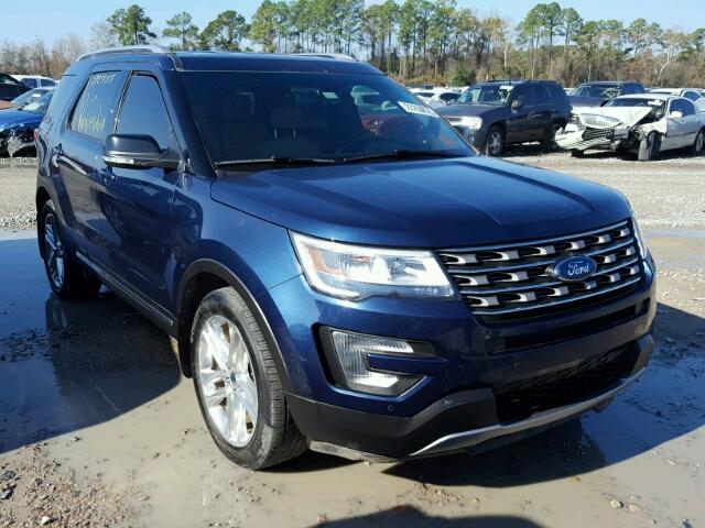 1FM5K7D81GGD01317 - 2016 FORD EXPLORER X BLUE photo 1