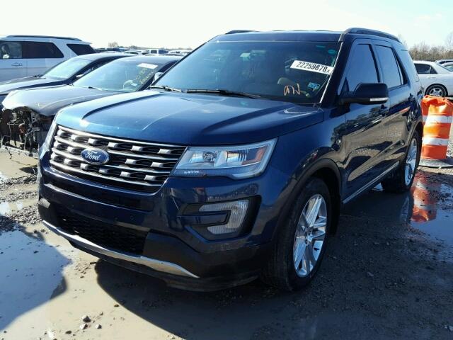 1FM5K7D81GGD01317 - 2016 FORD EXPLORER X BLUE photo 2