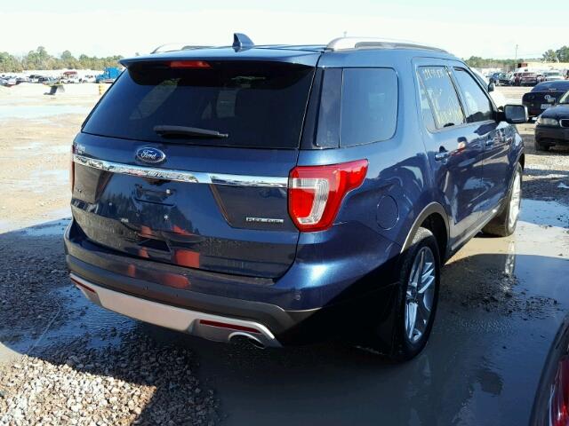 1FM5K7D81GGD01317 - 2016 FORD EXPLORER X BLUE photo 4