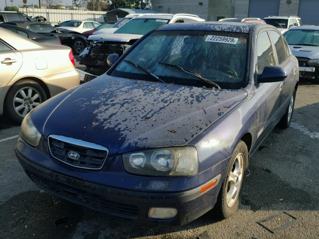 KMHDN45D13U589655 - 2003 HYUNDAI ELANTRA GL BLUE photo 2