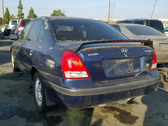 KMHDN45D13U589655 - 2003 HYUNDAI ELANTRA GL BLUE photo 3