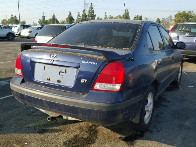 KMHDN45D13U589655 - 2003 HYUNDAI ELANTRA GL BLUE photo 4