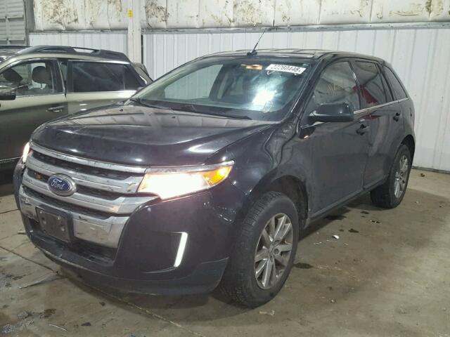 2FMDK4KC6DBB66405 - 2013 FORD EDGE LIMIT BLACK photo 2