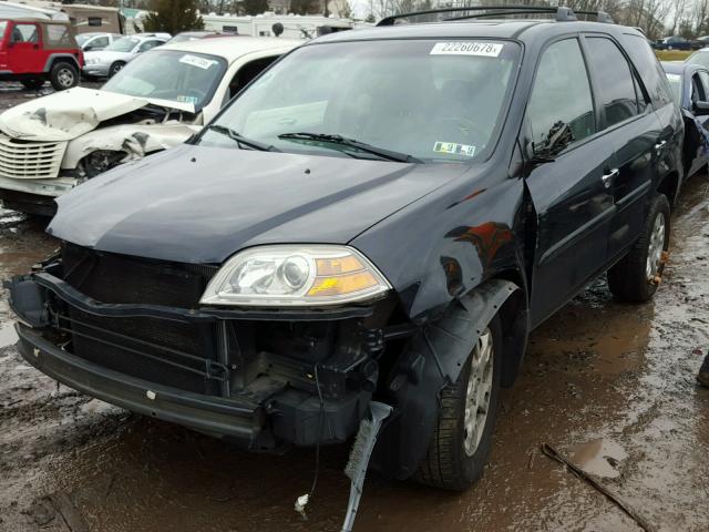 2HNYD18606H517450 - 2006 ACURA MDX TOURIN BLACK photo 2