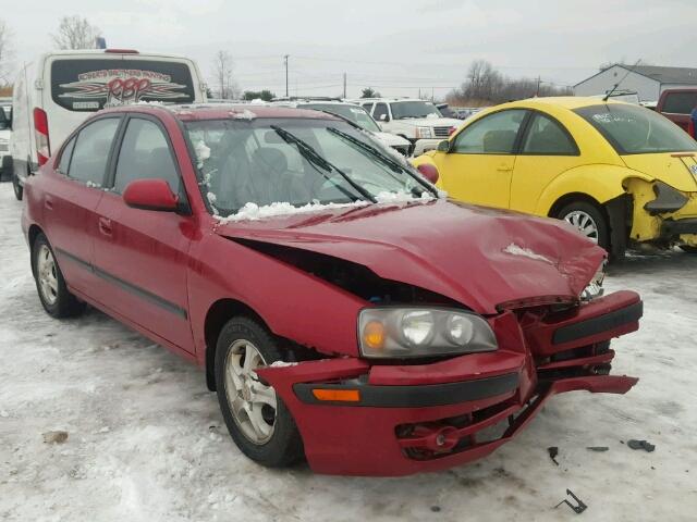 KMHDN46D54U869613 - 2004 HYUNDAI ELANTRA GL BURGUNDY photo 1