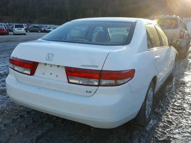 1HGCM56374A175329 - 2004 HONDA ACCORD LX WHITE photo 4