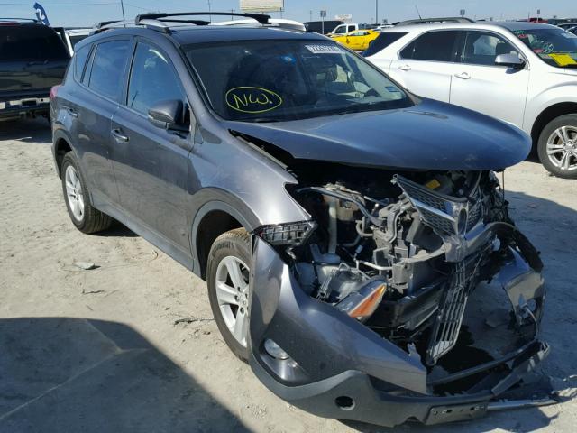 JTMWFREV0EJ013320 - 2014 TOYOTA RAV4 XLE GRAY photo 1