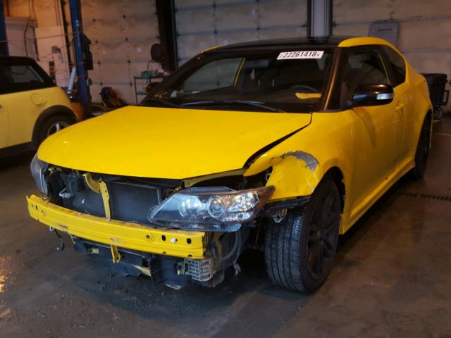 JTKJF5C76C3023738 - 2012 TOYOTA SCION TC YELLOW photo 2