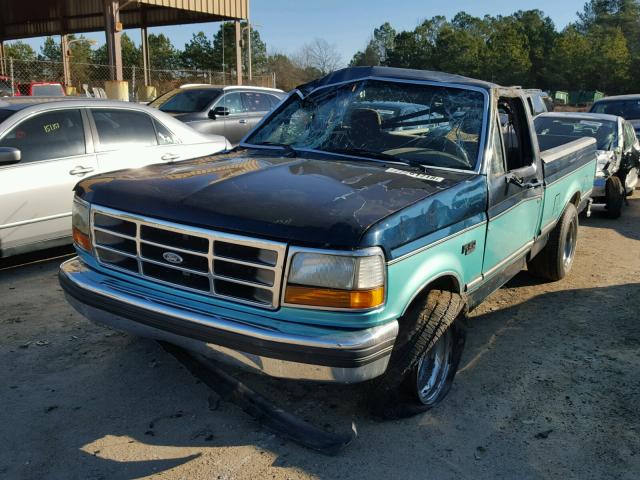 1FTEF15NXRNA68045 - 1994 FORD F150 GREEN photo 2