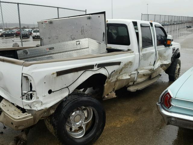 1FTXW43R48EA87706 - 2008 FORD F450 SUPER WHITE photo 9