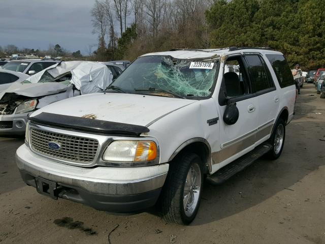 1FMRU15W71LB32165 - 2001 FORD EXPEDITION WHITE photo 2
