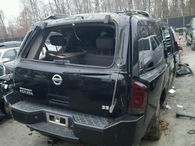 5N1AA08A94N701655 - 2004 NISSAN ARMADA SE BLACK photo 4