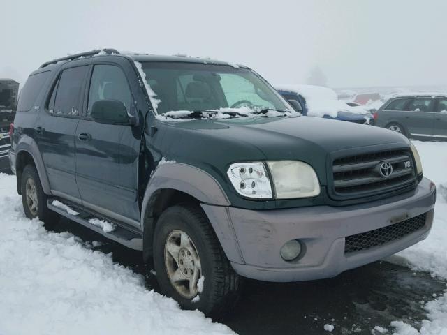 5TDBT44A52S100444 - 2002 TOYOTA SEQUOIA SR GREEN photo 1