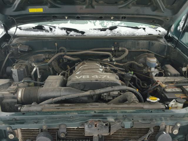 5TDBT44A52S100444 - 2002 TOYOTA SEQUOIA SR GREEN photo 7