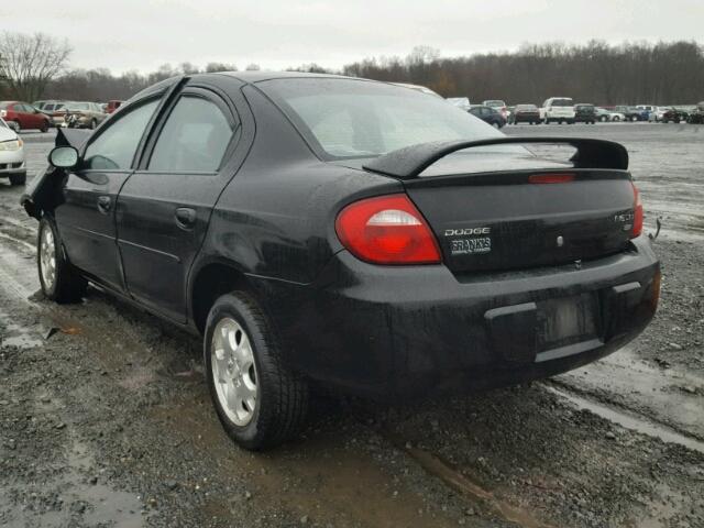 1B3ES56C74D535969 - 2004 DODGE NEON SXT BLACK photo 3