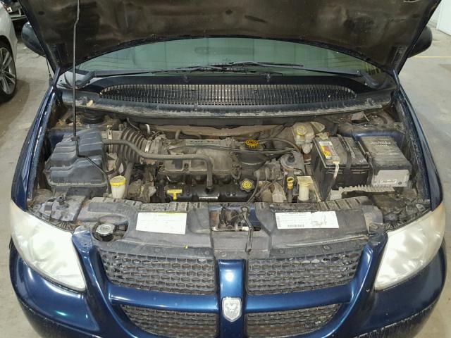 2B8GP74L42R786770 - 2002 DODGE GRAND CARA BLUE photo 7