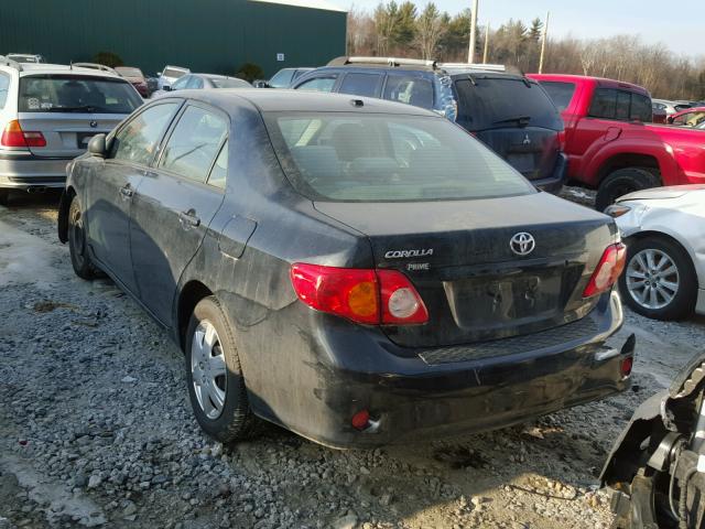 JTDBL40E29J004819 - 2009 TOYOTA COROLLA BA BLACK photo 3