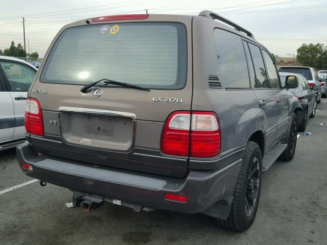 JT6HT00W0X0044421 - 1999 LEXUS LX 470 GRAY photo 4