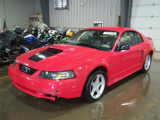 1FAFP42X51F172679 - 2001 FORD MUSTANG GT RED photo 2