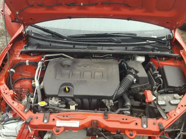 2T1BURHE4EC135321 - 2014 TOYOTA COROLLA L RED photo 7