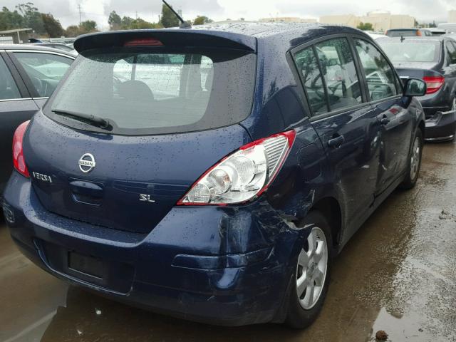 3N1BC13E48L392060 - 2008 NISSAN VERSA S BLUE photo 4