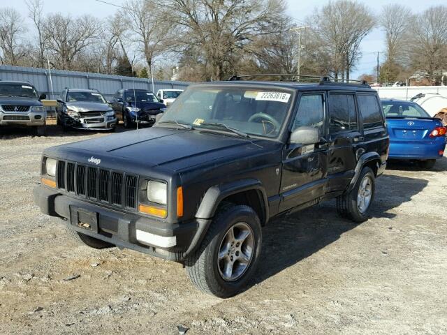 1J4FF48S81L607280 - 2001 JEEP CHEROKEE S BLACK photo 2