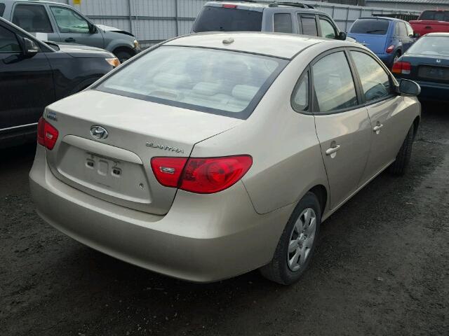 KMHDU46D88U412268 - 2008 HYUNDAI ELANTRA GL BEIGE photo 4